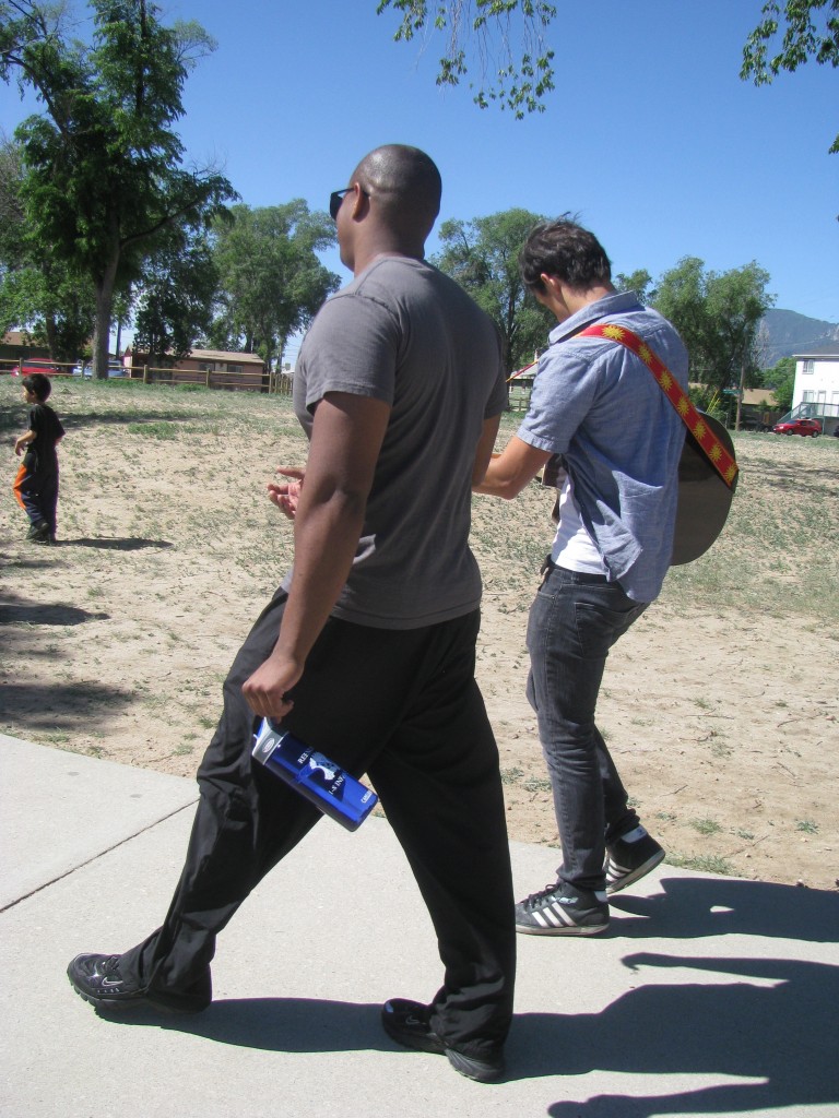 guitar player walks for life